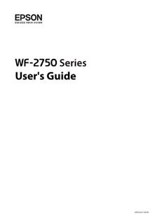 Epson WF 2750 manual. Camera Instructions.